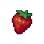 red strawberry fruit pixel art